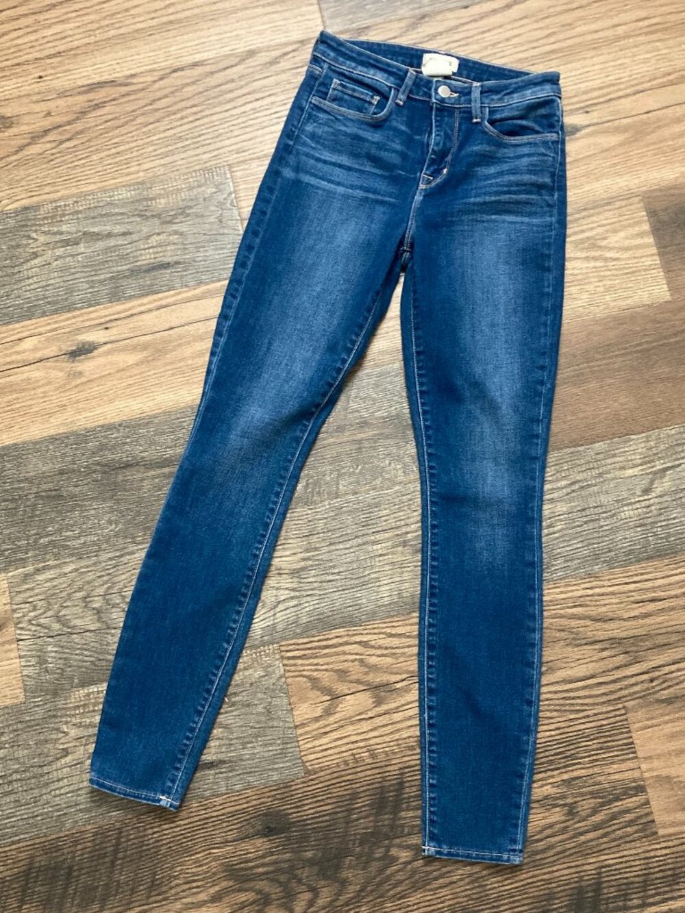 L’Agence Women’s Skinny Jeans Size 26 L29 Blue Stretch Denim Mid Rise Designer